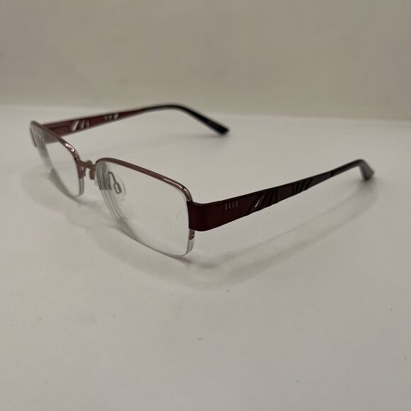 Elle Eyeglasses Color RE Half Rim Designer Frames Only Pink 53-17-135 - Picture 3 of 6